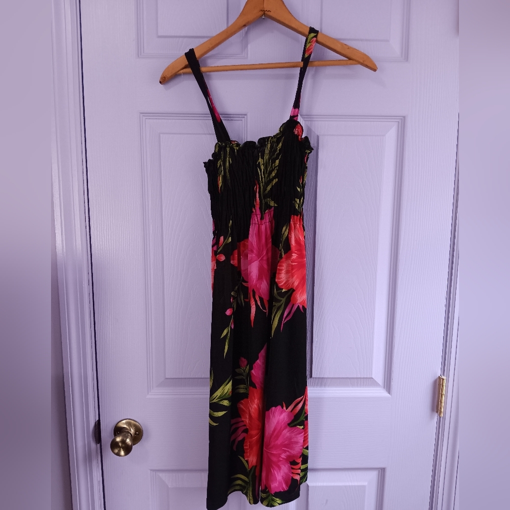 🔷️3-$15🔷️Bobbie Brooks | Vibrant Tropical Floral Vacay Spring Sundress Medium
